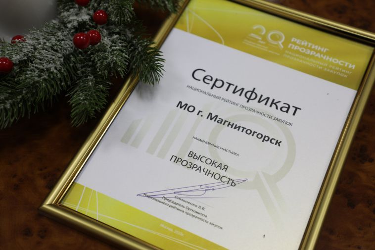 Национальным рейтингом прозрачности закупок Магнитогорску присвоен высокий уровень